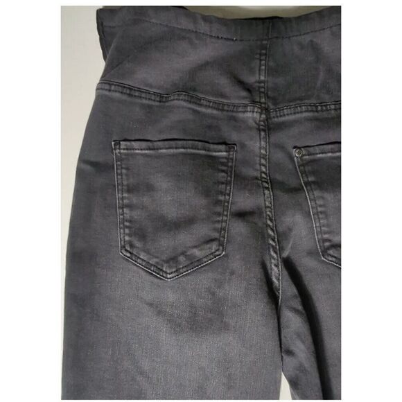 H&M Maternity Super Skinny High Rib MAMA Faded Black Stretchy Denim Jeans - 4P - Picture 10 of 11